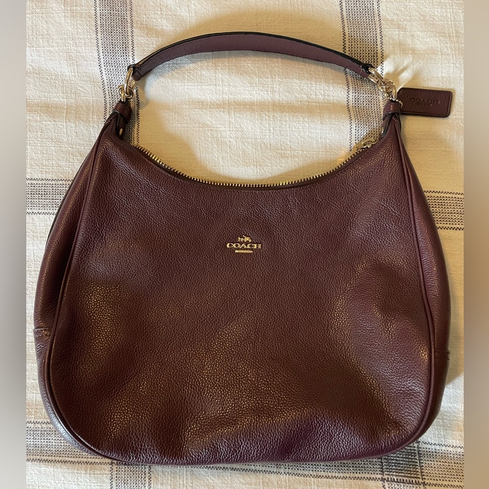 Purple shoulder bag from Coach